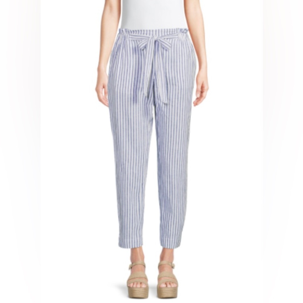 NEW BeachLunchLounge Nordstrom Wide Leg Striped Linen Pants